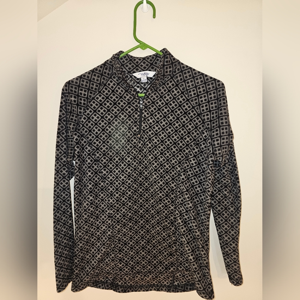Indigo Black and Gray Geometric Sweatshirt